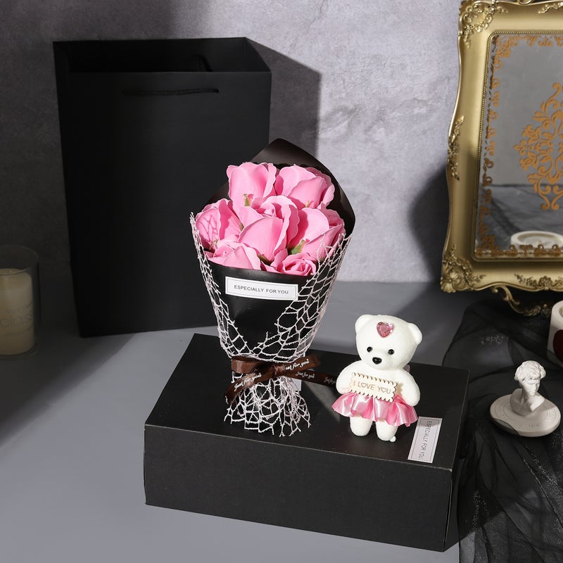 Simulated Rose Gift Box Valentine'S Day Birthday Gift Chinese Valentine'S Day Creative Gift Rose Bouquet Soap Graduation Season Bouquet - Image 3